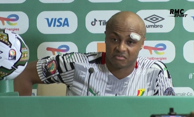 André Ayew visage serré can 2021 cameroun Black stars du Ghana