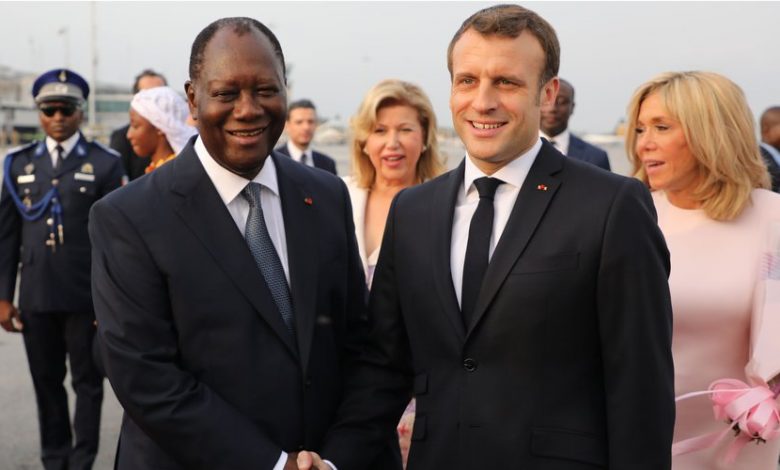 Alassane Ouattara et Emmanuel Macron à Abidjan
