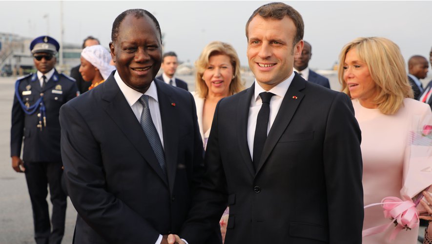 Alassane Ouattara et Emmanuel Macron à Abidjan