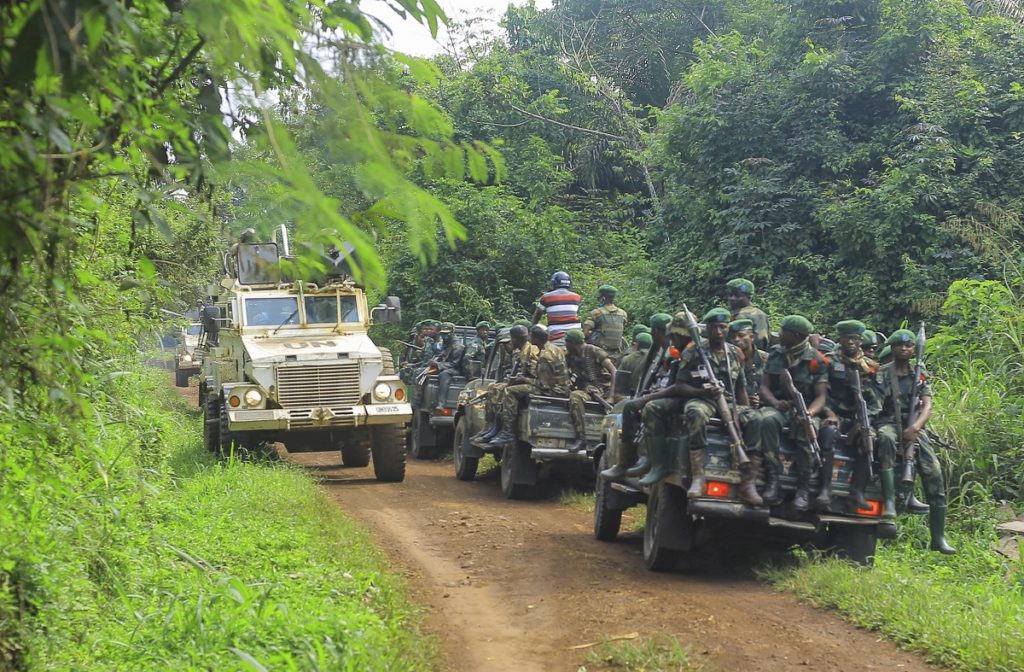 Une patrouille de l'armée congolaise et de l'ONU