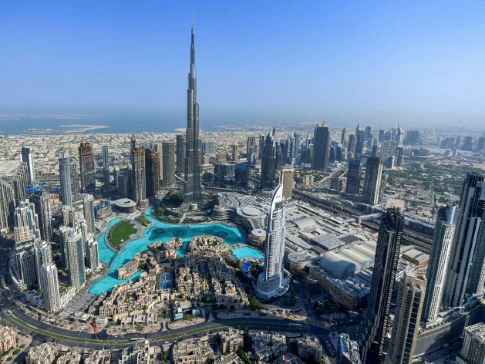 Le centre de Dubaï vu du ciel