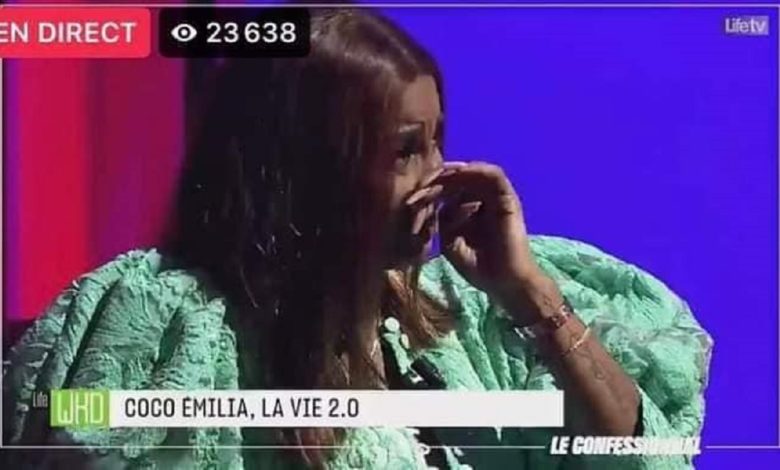 Coco Emilia fond en larme à Life TV