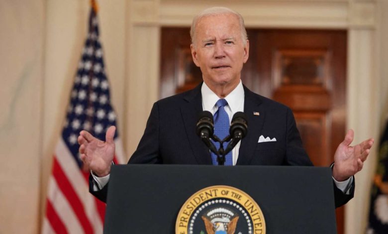 Le président des États-Unis Joe Biden lors de son discours le vendredi 24 juin 2022 à l'occasion de l'abolition de l'avortement.