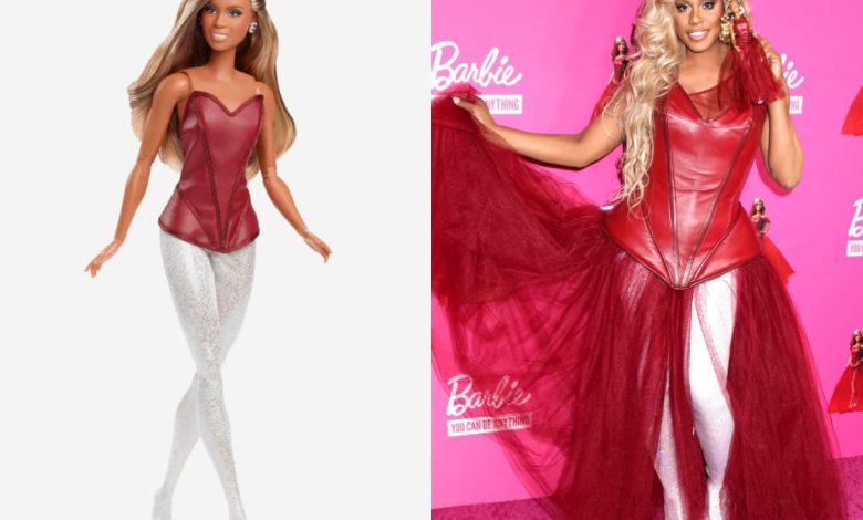 Laverne Cox et la poupée Barbie transgenre