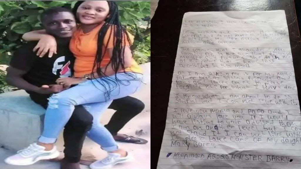 Le footballeur Libérien Mohammed Agogo Barry laisse une note après avoir assassiné sa petite amie