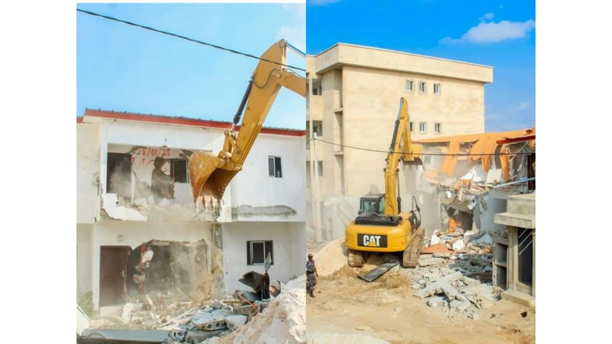 Deux Duplex en stade de finition démolies dans la ville de Bingerville