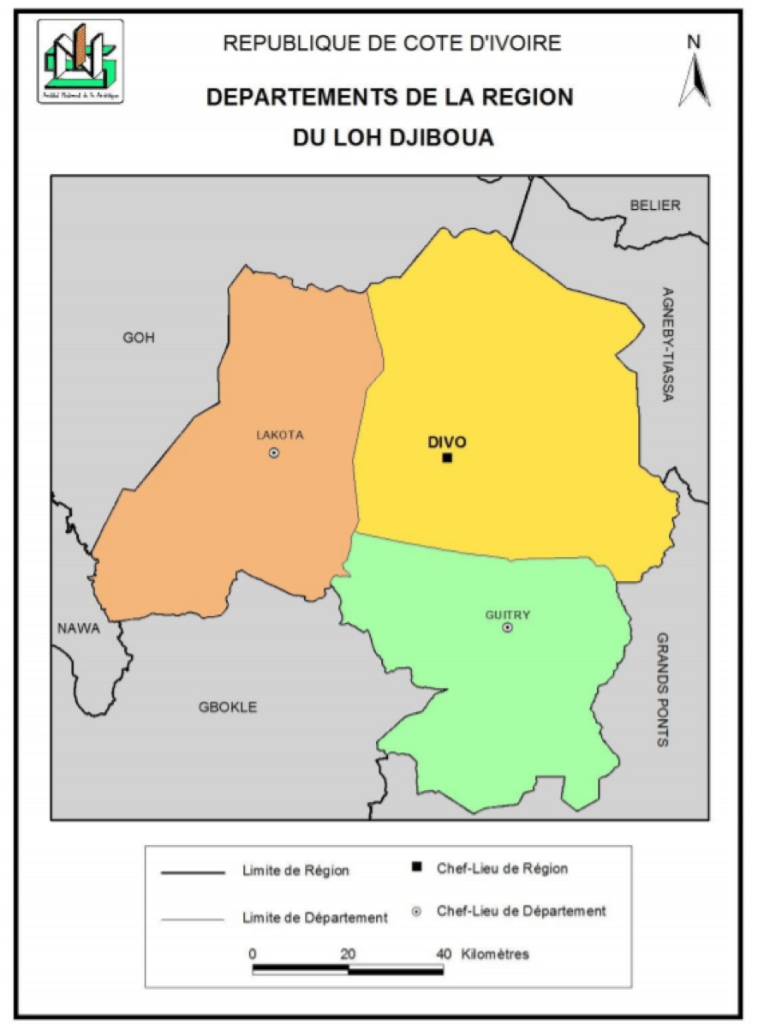 La ville de Divo, District du Gôh-Djiboua, région du Lôh-Djiboua