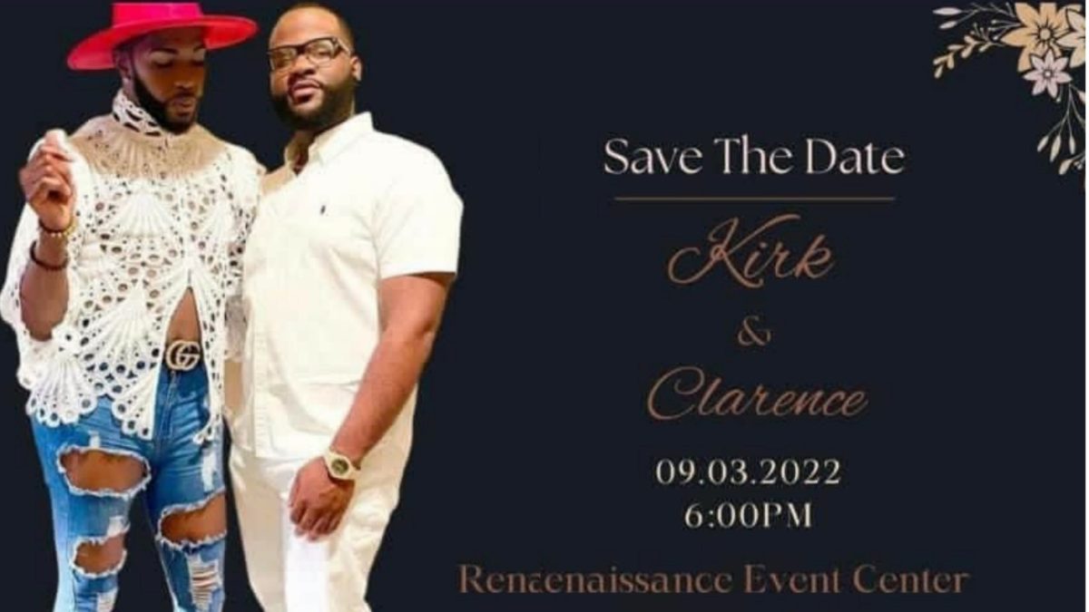 La carte de mariage de Kirk et Clearence