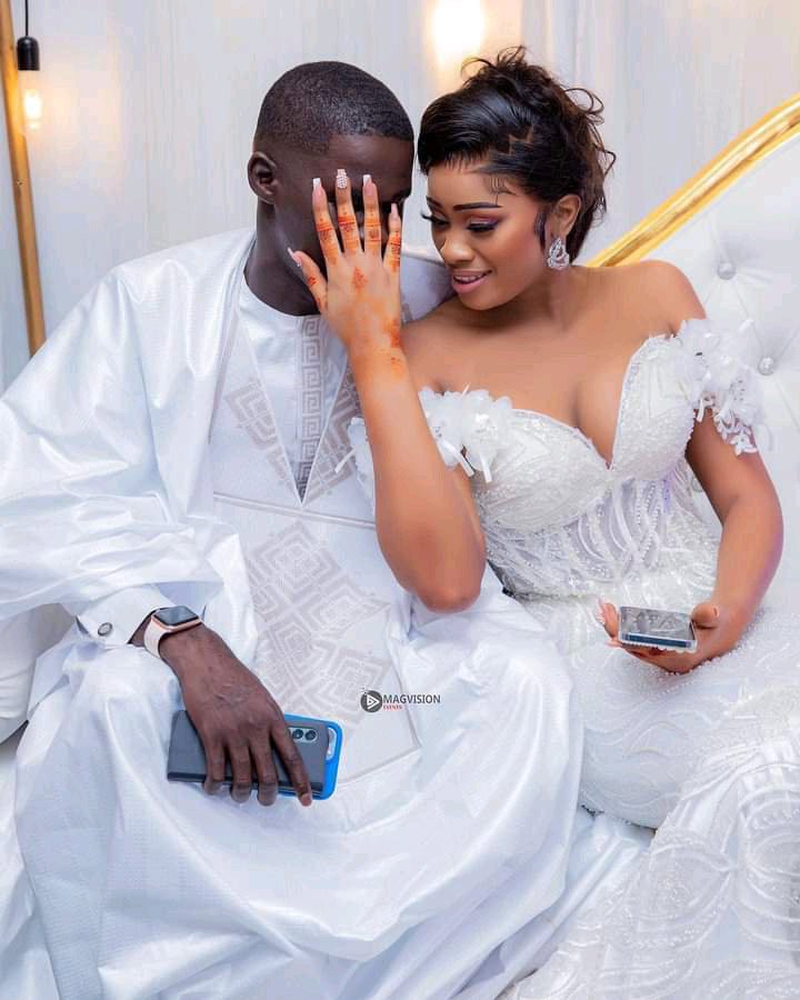 Une mariée Sénégalaise ultra sexy dans sa tenue de mariage et cachant son homme, choque la toile Sénégalaise 