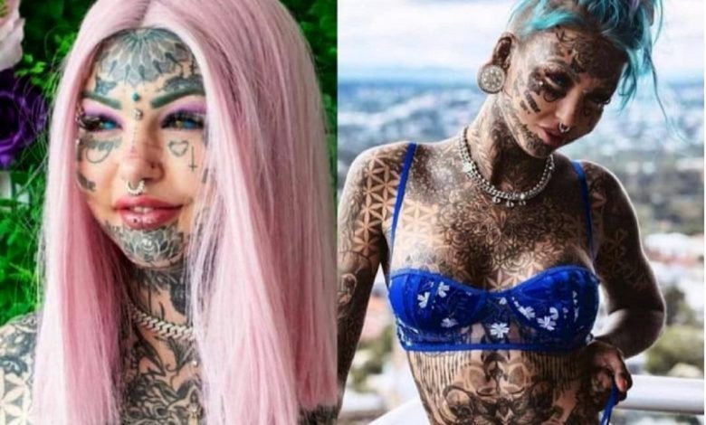 Un mannequin australien se fait tatouer tout le corps