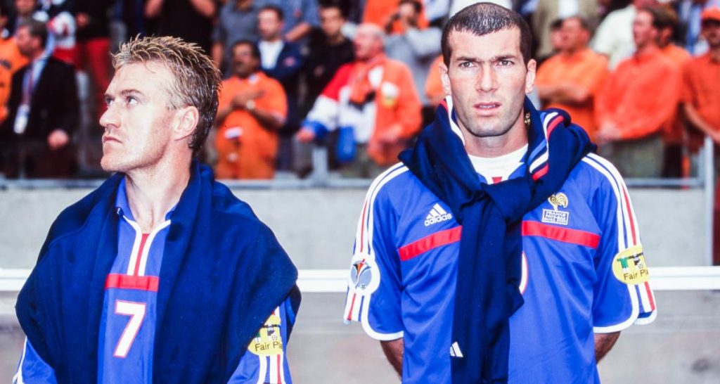 Didier Deschamps et Zinedine Zidane en équipe de France 