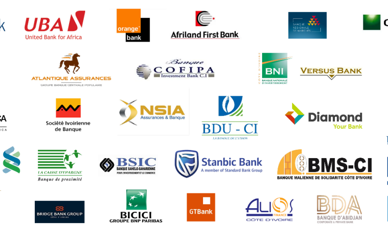 Les banques présentes en Côte d'Ivoire