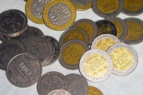Pièces de monnaie en Franc CFA 