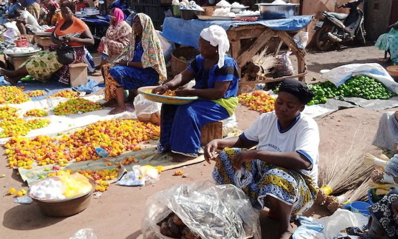 Burkina Faso, illustration de marché pauvre