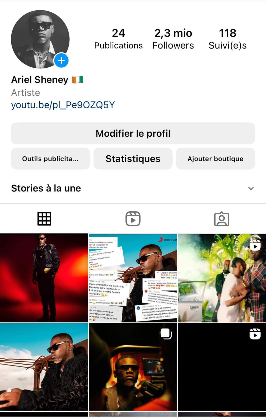 Suspendu il y a environ 2 semaines, Ariel Sheney est de nouveau sur Instagram avec son ancien compte comptabilisant 2,3 millions d'abonnés