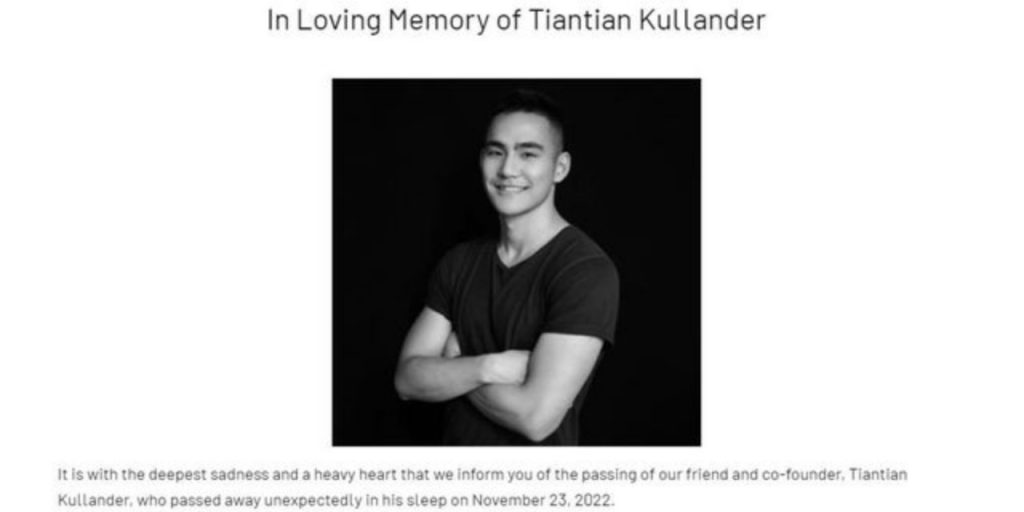 Tiantian Kullander décède à l'âge de 30 ans 