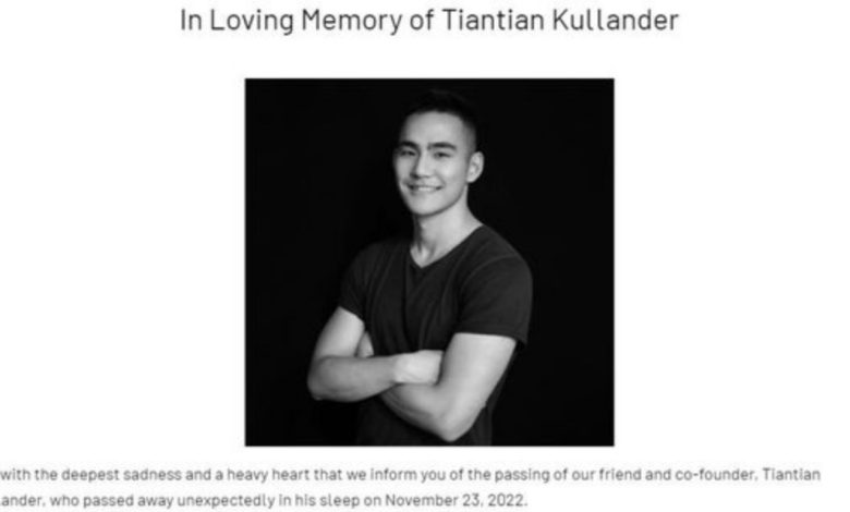 Tiantian Kullander décède à l'âge de 30 ans