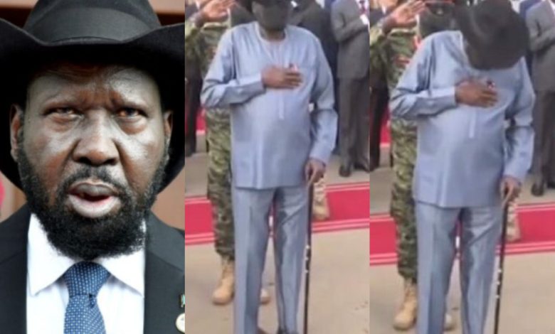 En pleine cérémonie, diffusée en direct le président du Soudan du Sud, Salava Kiir Mayardit se pisse dessus devant tout le pays entier.