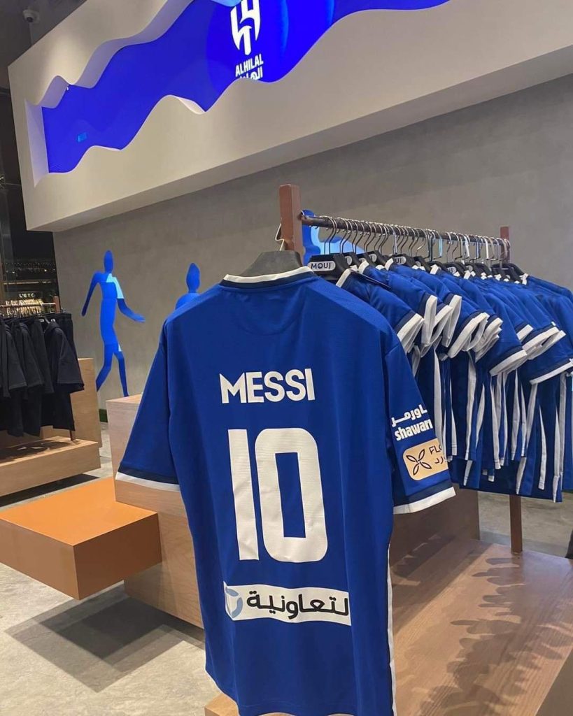 Maillot de Lionel Messi en vente à Ryad