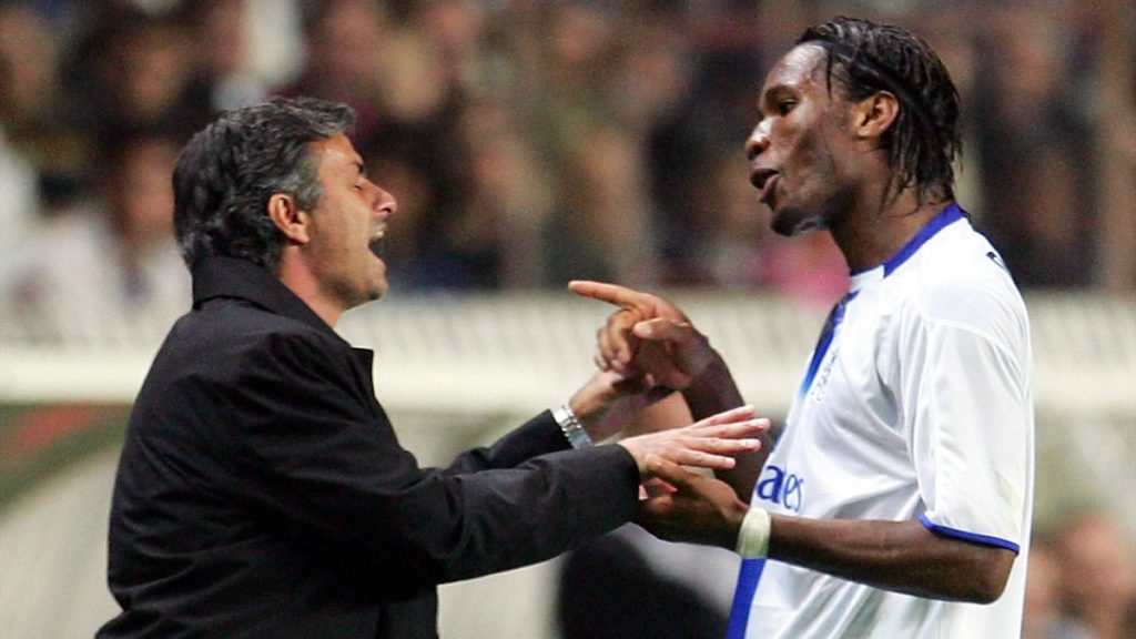 Didier Drogba et José Mourinho 