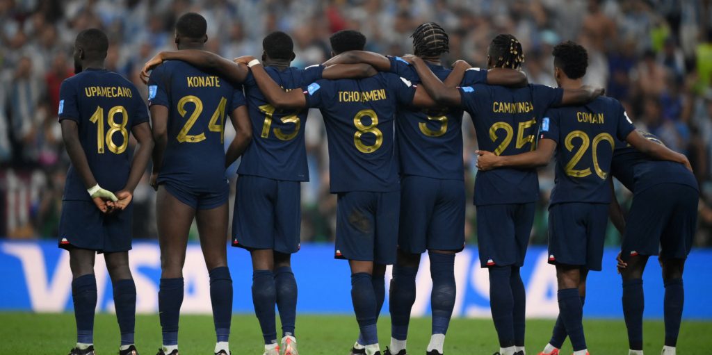 Équipe de France, lors de la finale du Mondial 2022