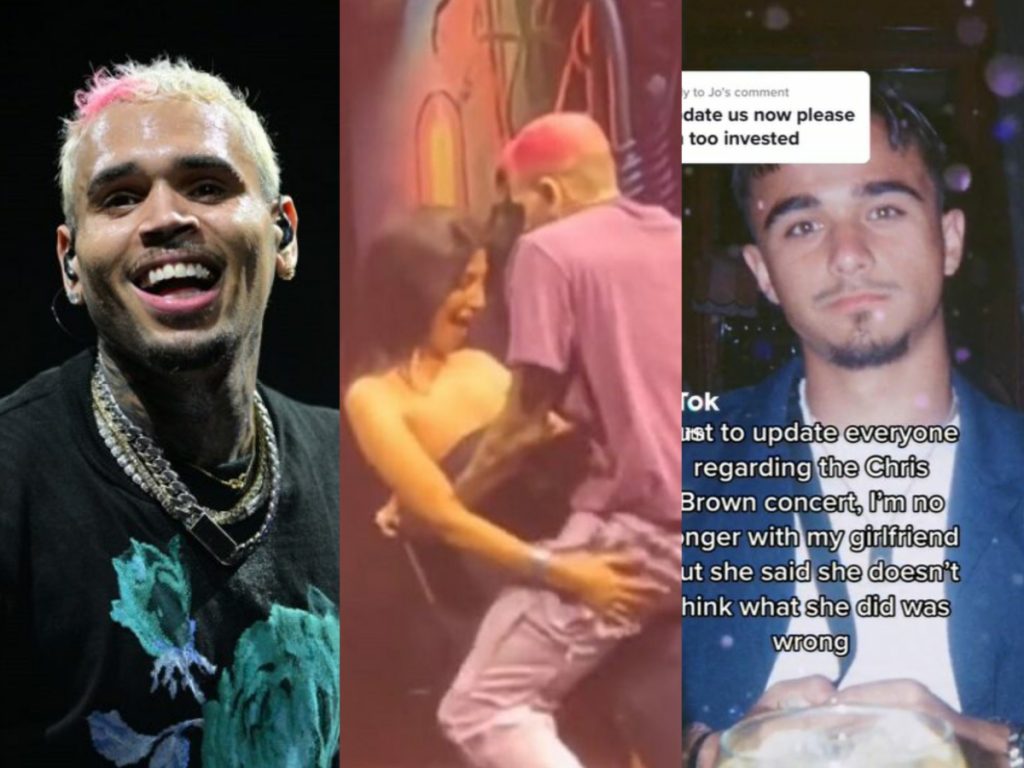 Un amoureux met fin à sa relation après que sa chérie ait exécuté une danse sensuelle avec Chris Brown lors de son concert.