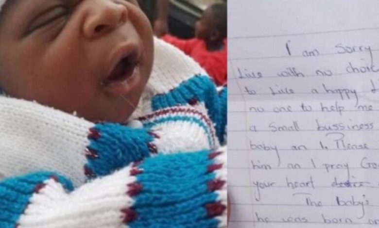 Cameroun, bébé abandonné avec lettre à côté