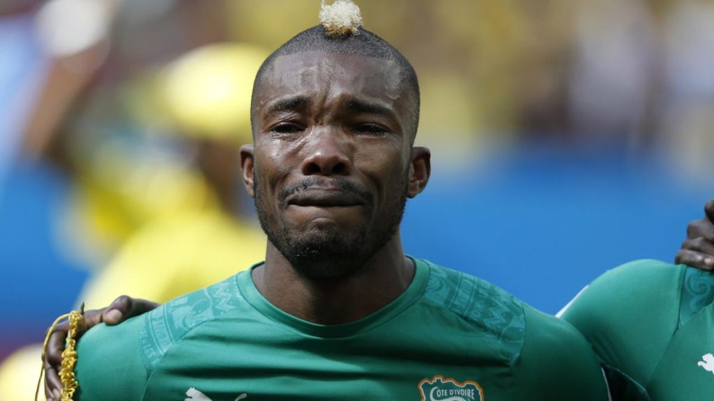 Serey Dié Geoffroy pleure en 2014 au mondial 